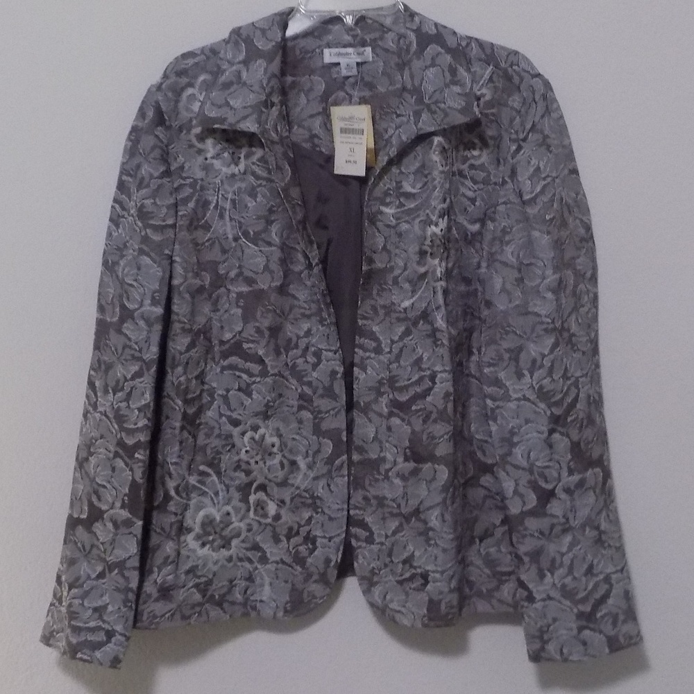 NWT Coldwater Creek Floral Embellished Jacket